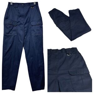 Tilley Endurables Navy Cargo Pants | High-Rise Gorpcore / Utilitycore | Size 10